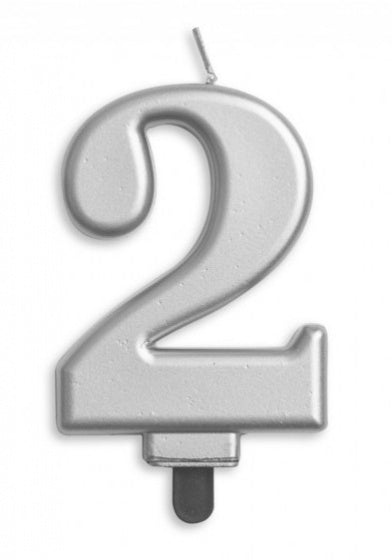 Candle - Silver Number (1ct) - Winner Party