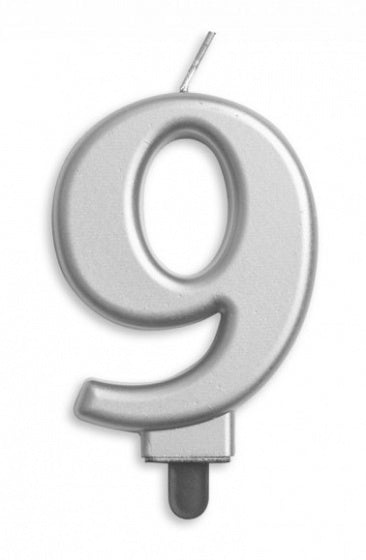 Candle - Silver Number (1ct) - Winner Party