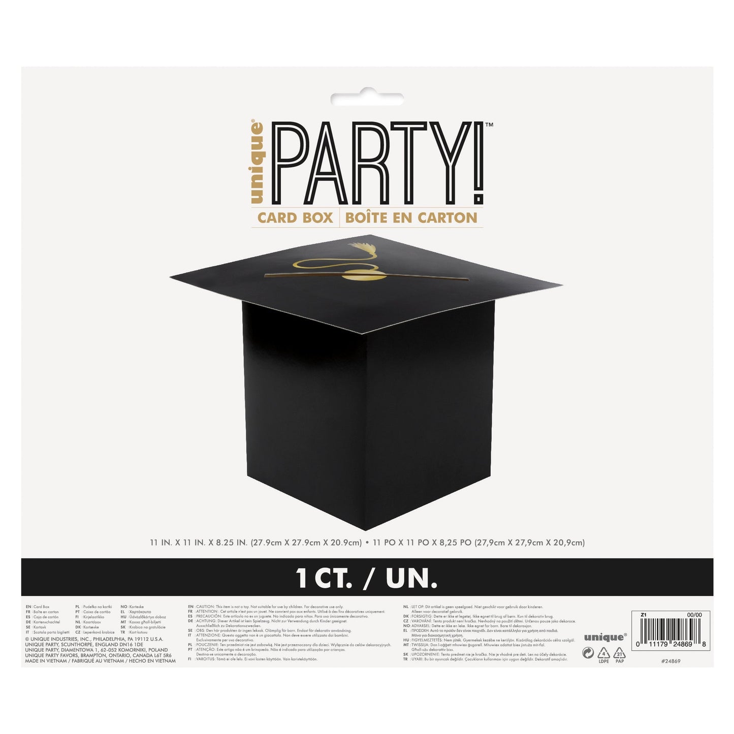 Cap & Tassel Graduation Card Box by Unique from Instaballoons