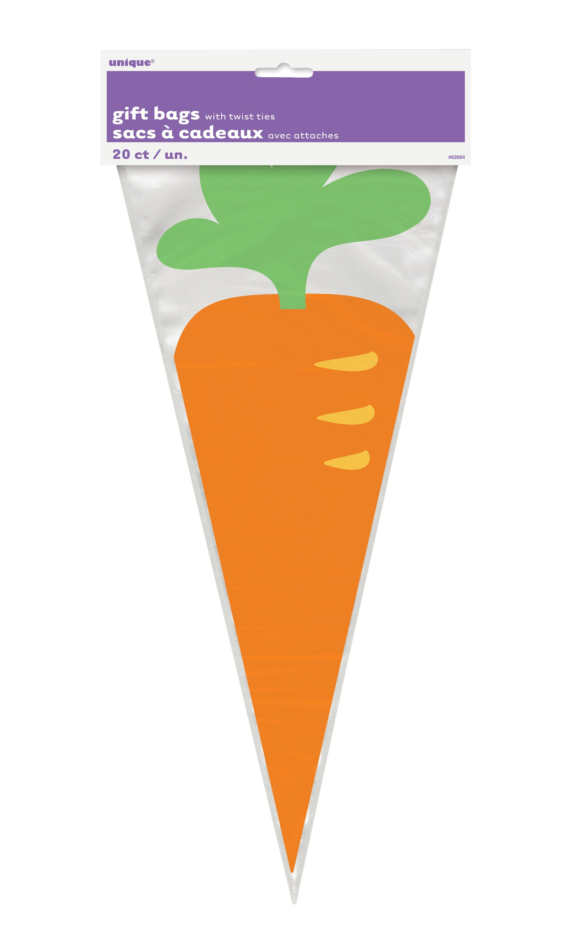 Carrot Cone Cello Bags by Unique from Instaballoons