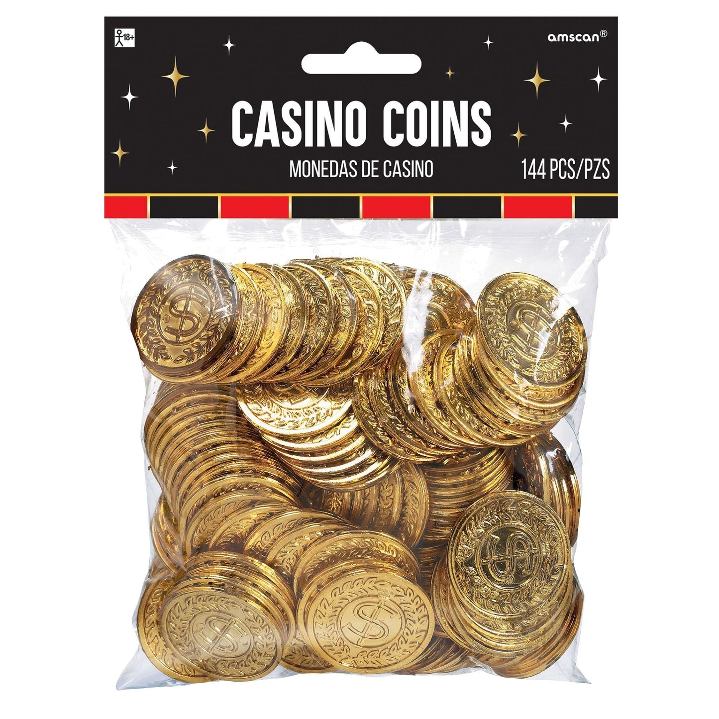 Casino Gold Coins (144ct) - Amscan