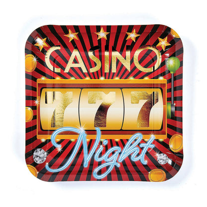 Casino Night 9" Paper Plates by Fun Express from Instaballoons