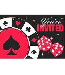 Postcard Invitations - Casino (8ct) - Amscan