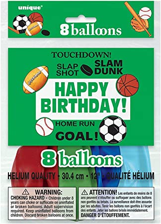 Classic Sports 12″ Latex Balloons by Unique from Instaballoons