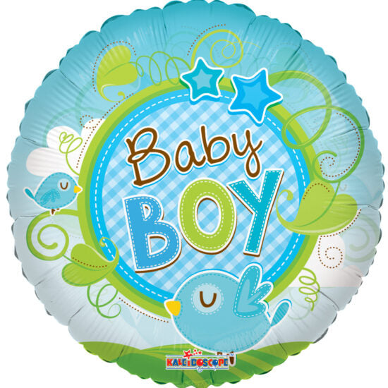 clear PR Baby Boy Bird Clr Vw 18″ Foil Balloons by Convergram from Instaballoons