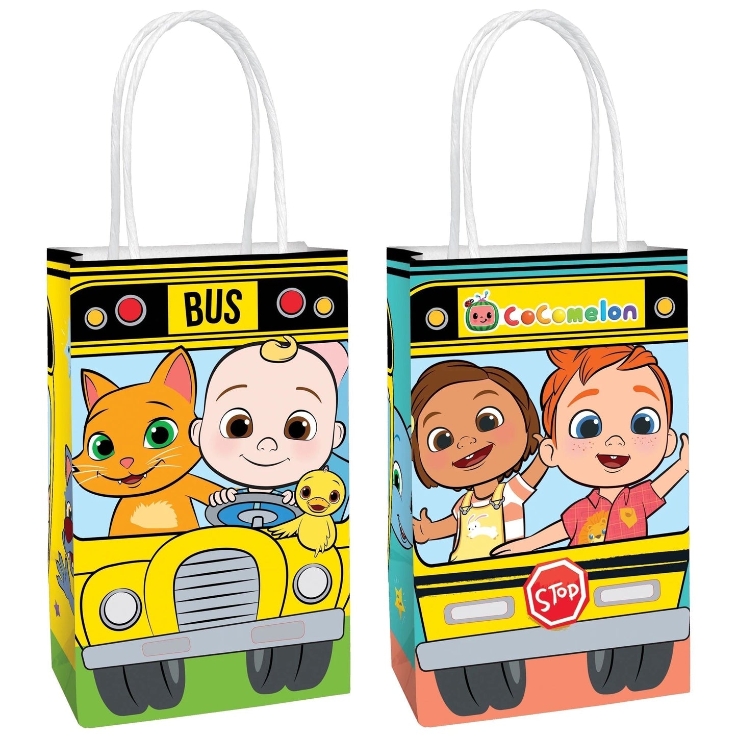 Cocomelon Paper Kraft Bag 8ct - Amscan