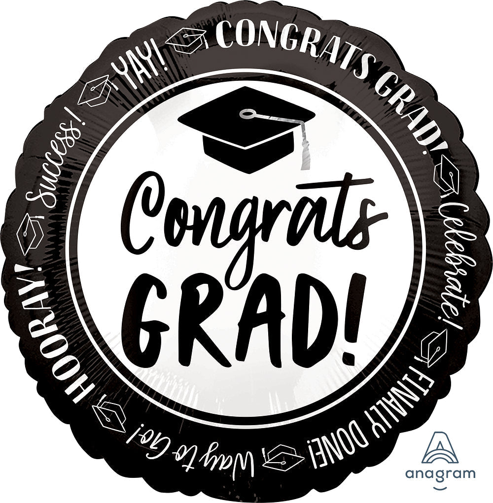 Congrats Grad 18″ Foil Balloon by Anagram from Instaballoons