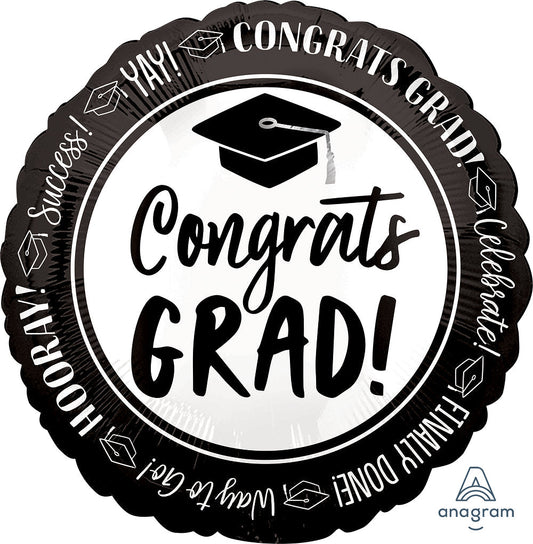 Congrats Grad 18″ Foil Balloon by Anagram from Instaballoons