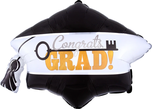 Congrats Grad Key to Succes Cap 31″ Foil Balloon by Anagram from Instaballoons