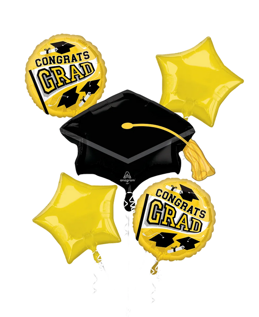 Congrats Grad Yellow Foil Balloon by Anagram from Instaballoons