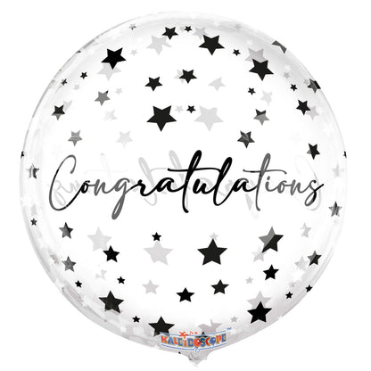 Congratulations Stars Gelliball 18″ Foil Balloon by Convergram from Instaballoons