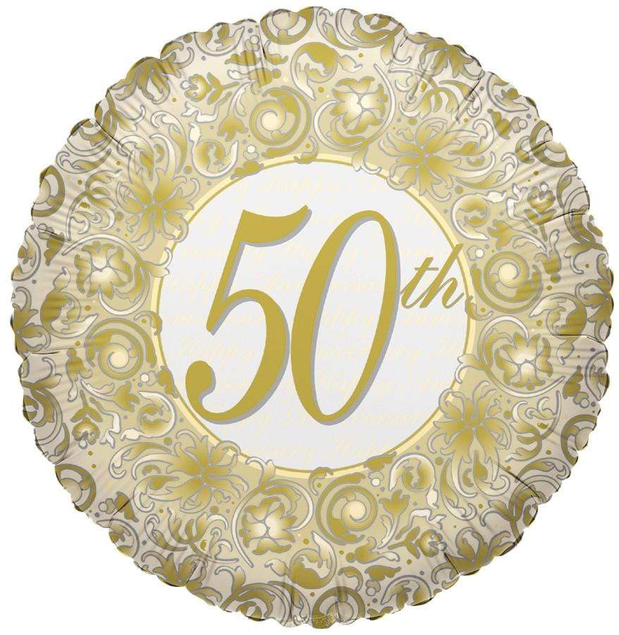 Convergram 50th Anniversary Gold 18″ Balloon