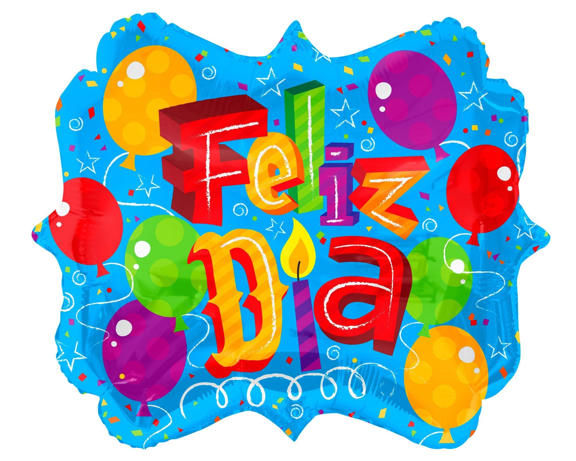 Convergram Feliz Día Marquee Frame Balloons & Streamers 18″ Balloon