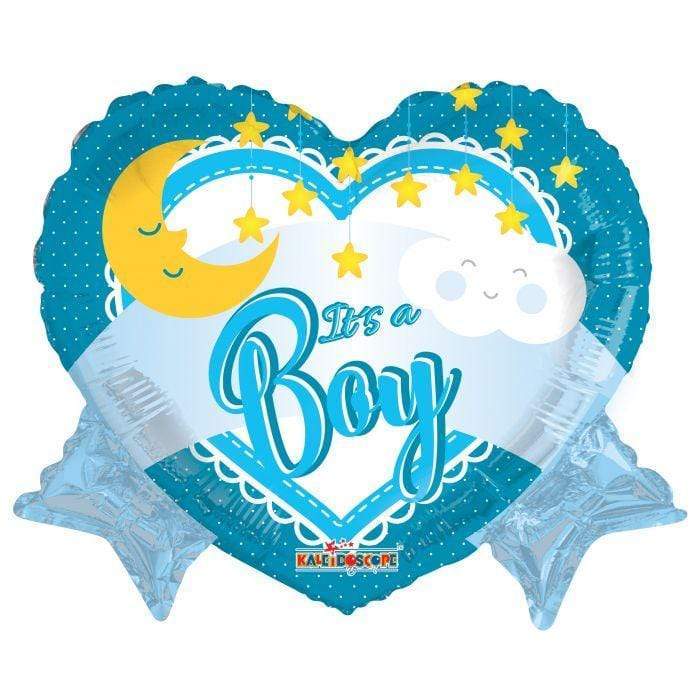 Convergram It's a Boy 18″ New Baby Heart Shape Balloon