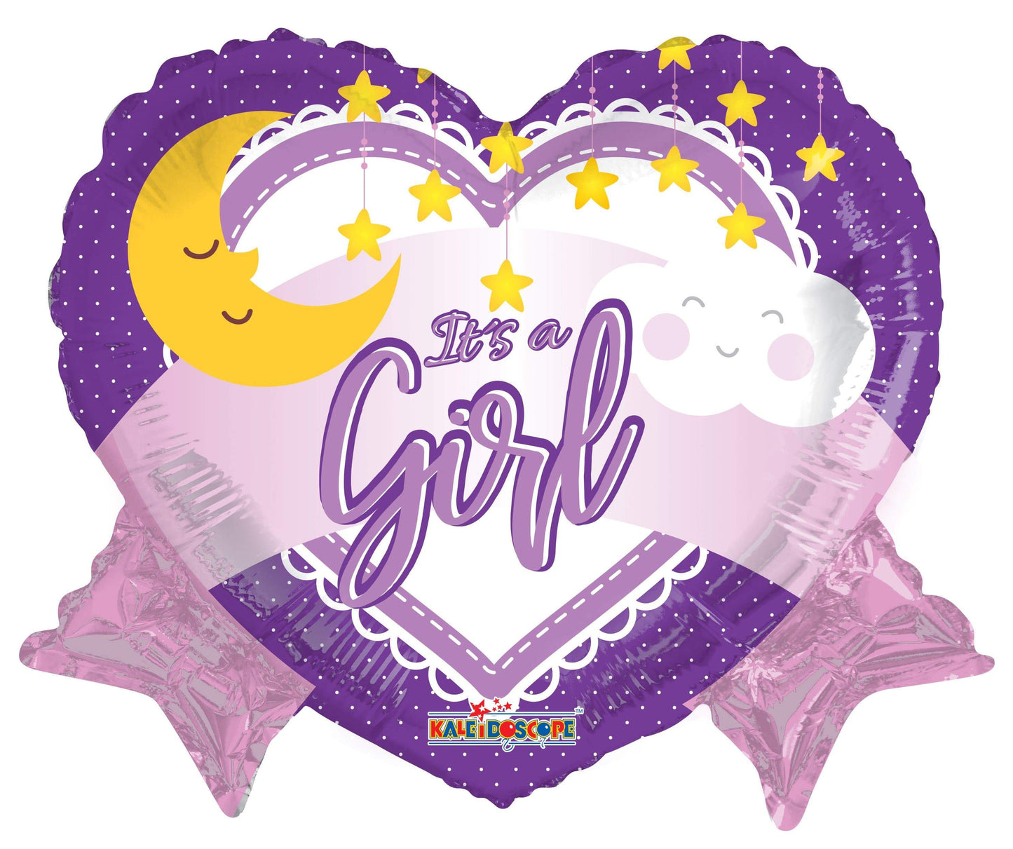 Convergram It's A Girl Moon 18″ Balloon