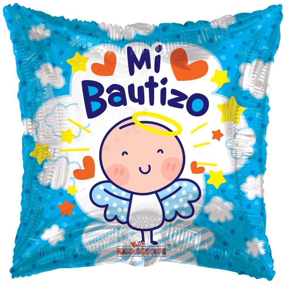 Convergram Mylar & Foil Angelito Azul Bautizo 18″ Gellibean Balloon