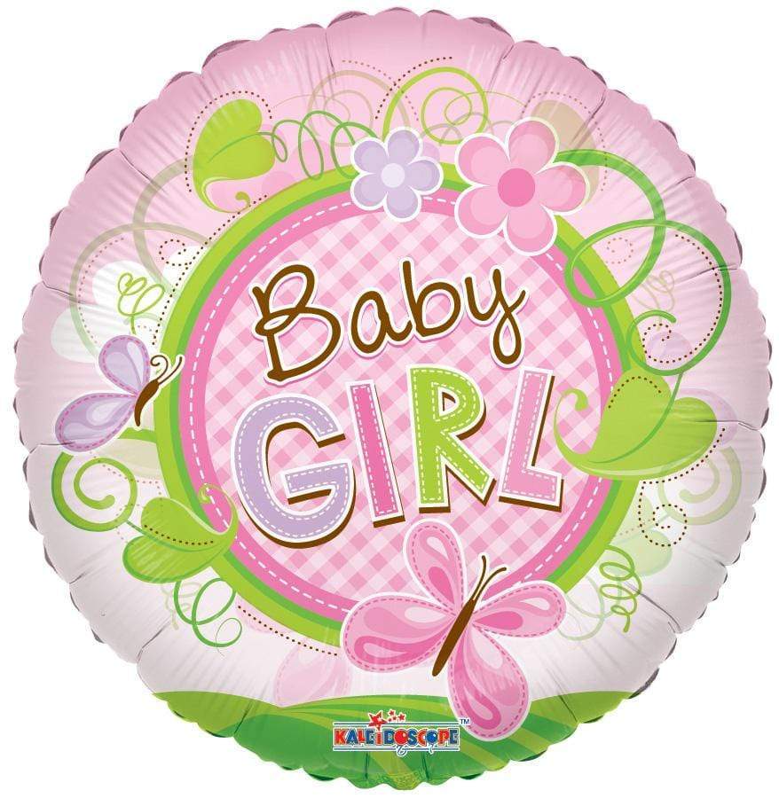 Convergram Mylar & Foil Baby Girl Butterfly 18″ Balloon