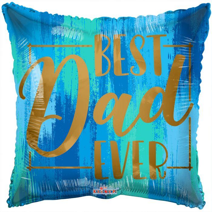 Convergram Mylar & Foil Best Dad Ever Blue Green 18″ Balloon