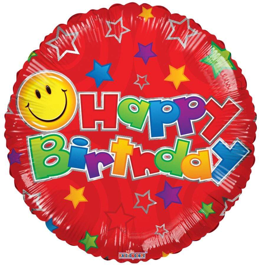 Birthday Smiley Red 18″ Balloon