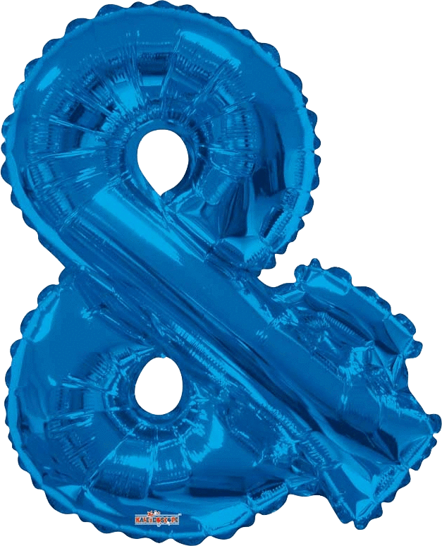 Convergram Mylar & Foil Blue Ampersand 34″ Balloon