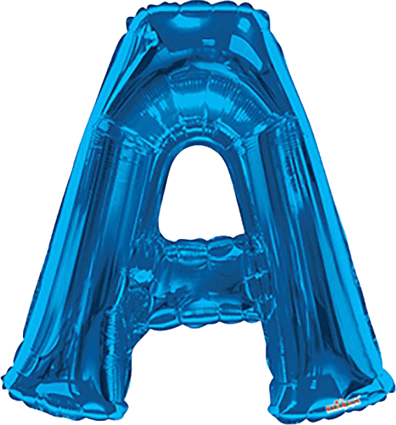 Blue Letter A 34″ Balloon