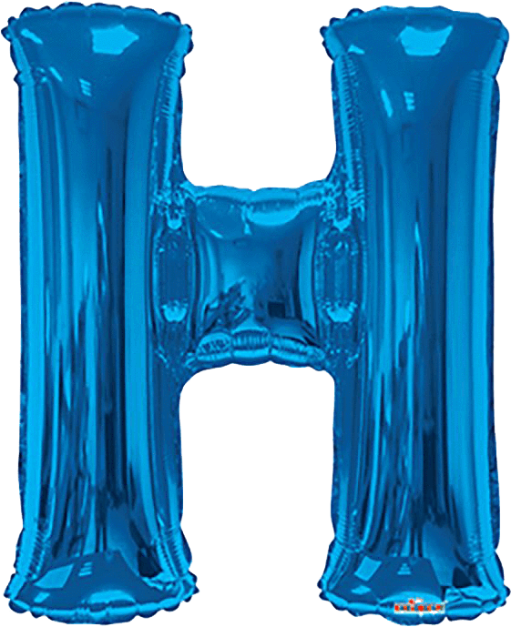 Convergram Mylar & Foil Blue Letter H 34″ Balloon