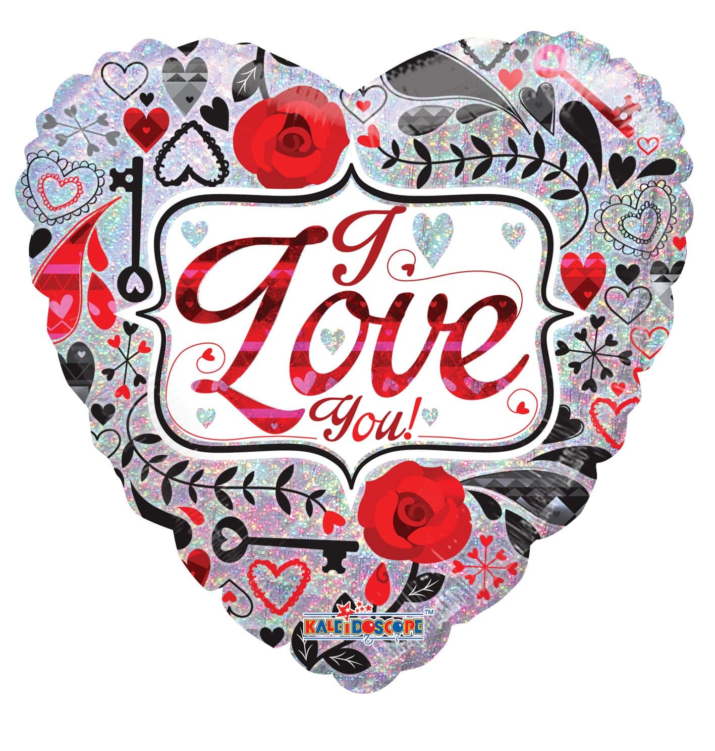 Contemporay I Love You Holographic 18″ Balloon