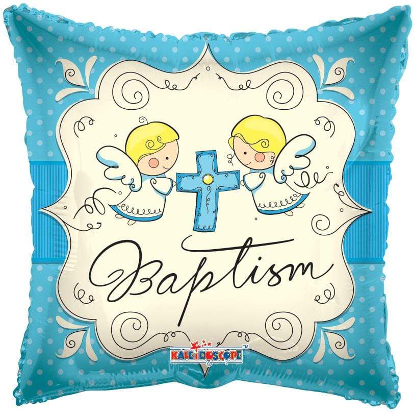 Convergram Mylar & Foil Cute Angels Baptism 18″ Balloon