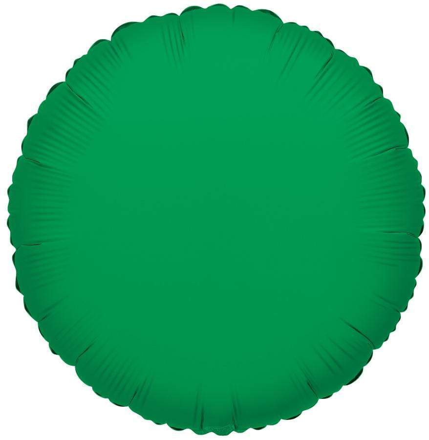 Convergram Mylar & Foil Emerald Green Round 18″ Metallized Balloon