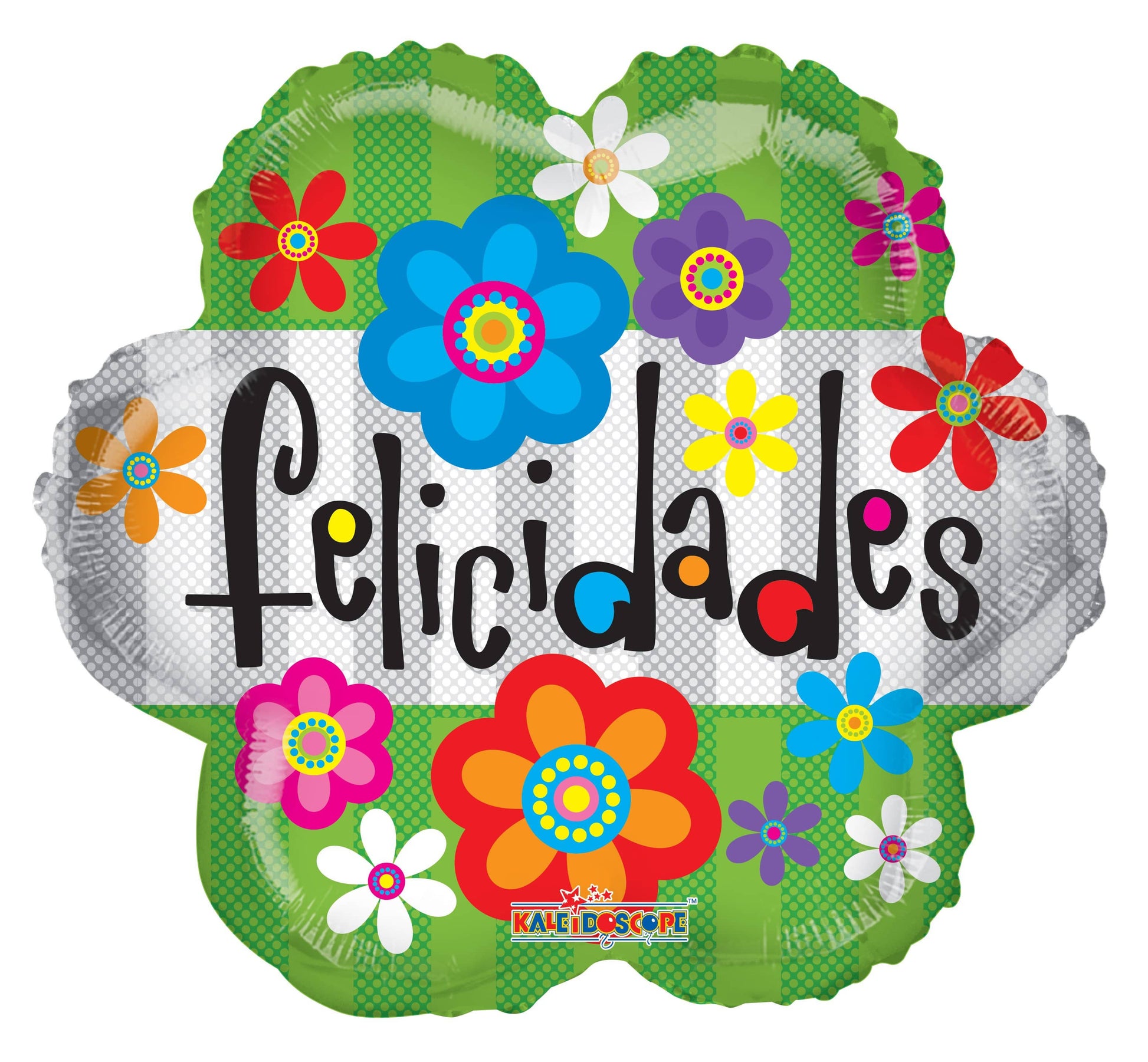 Convergram Mylar & Foil Felicidades Flores 18″ Balloon