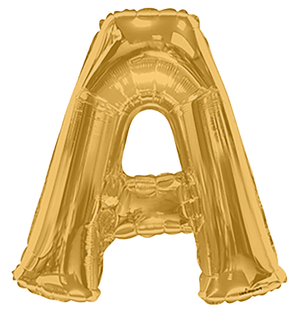 Convergram Mylar & Foil Gold Letter A 34″ Balloon