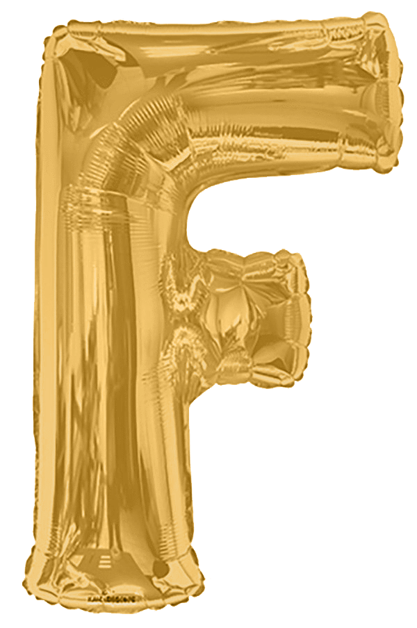 Convergram Mylar & Foil Gold Letter F 34″ Balloon