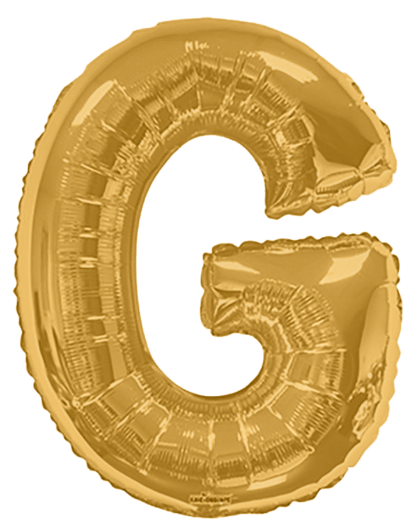 Gold Letter G 34″ Balloon