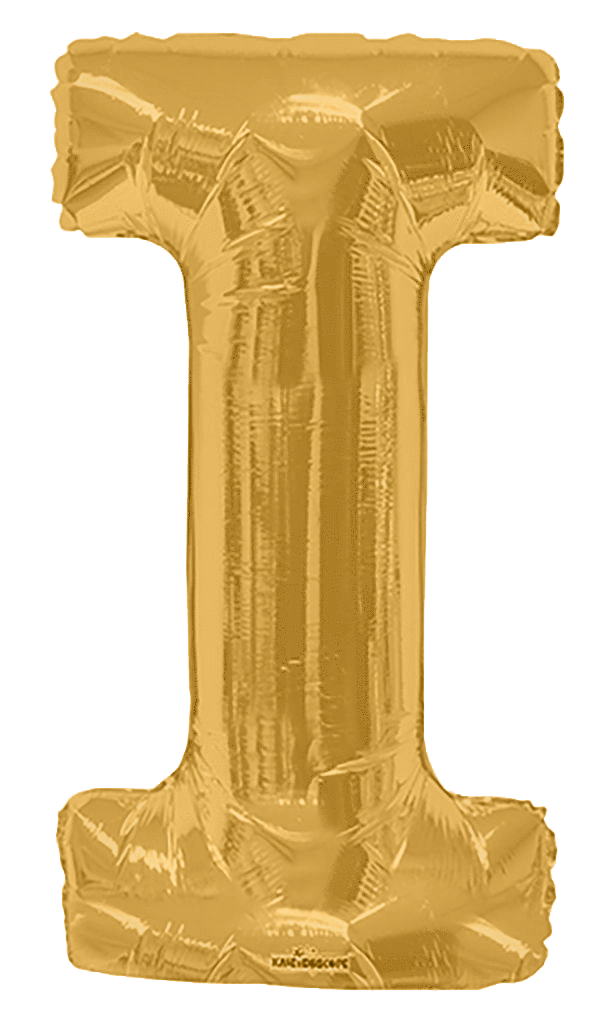 Gold Letter I 34″ Balloon