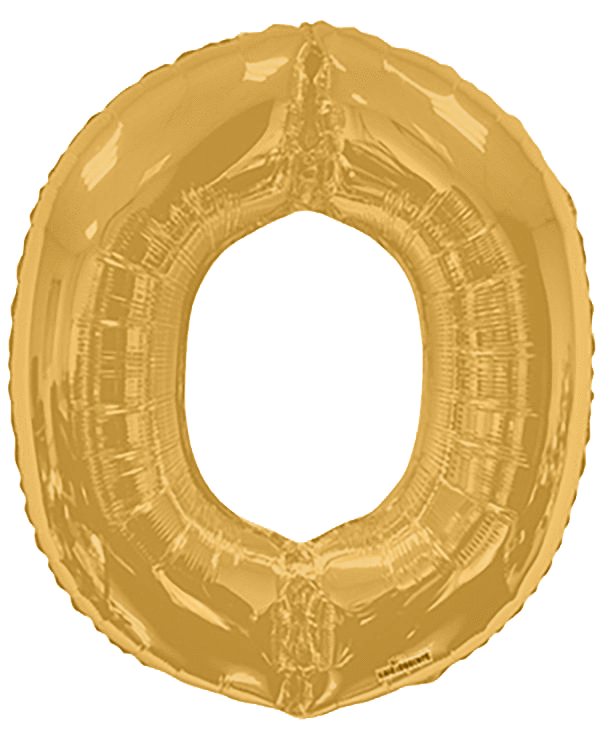 Convergram Mylar & Foil Gold Letter O 34″ Balloon