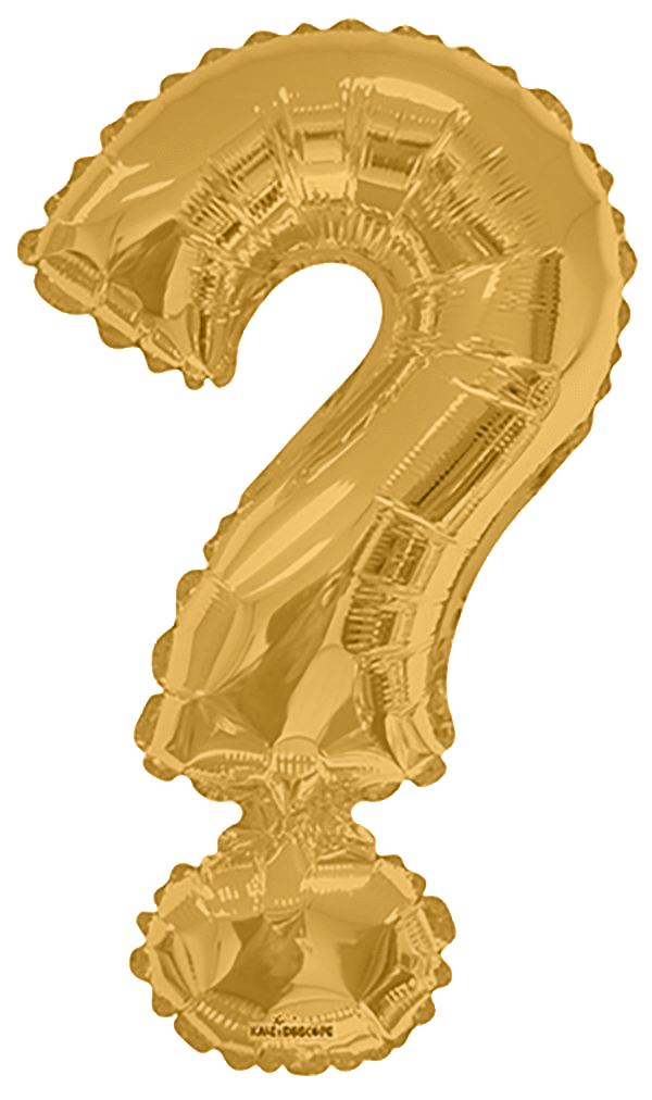 Convergram Mylar & Foil Gold Question Mark 34″ Balloon