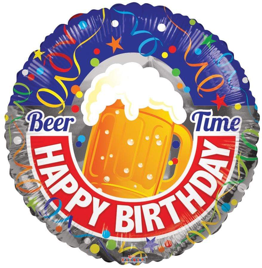 Happy Birthday Beer Time 18″ Balloon