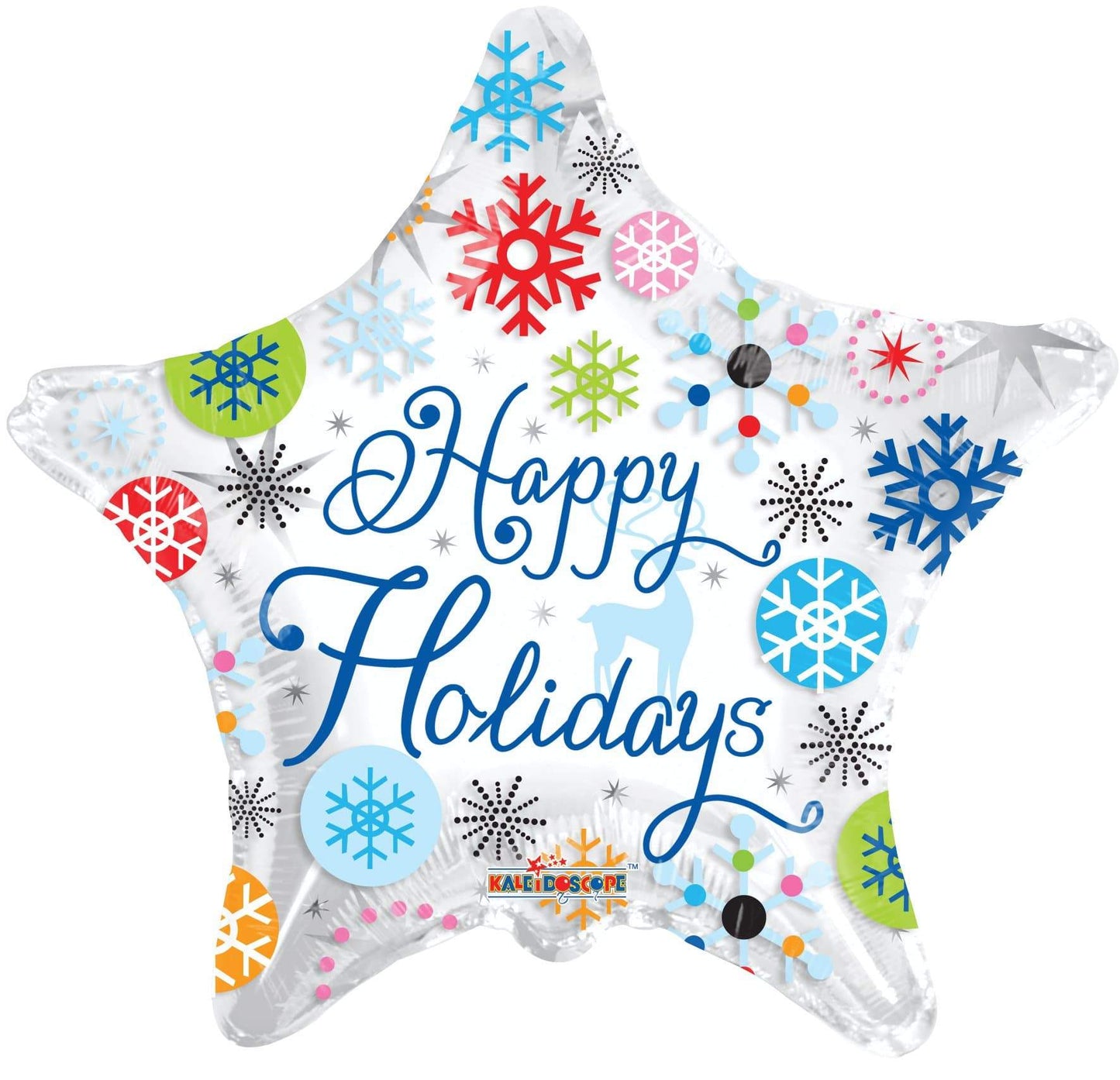 Convergram Mylar & Foil Happy Holidays Snowflakes 18″ Balloon