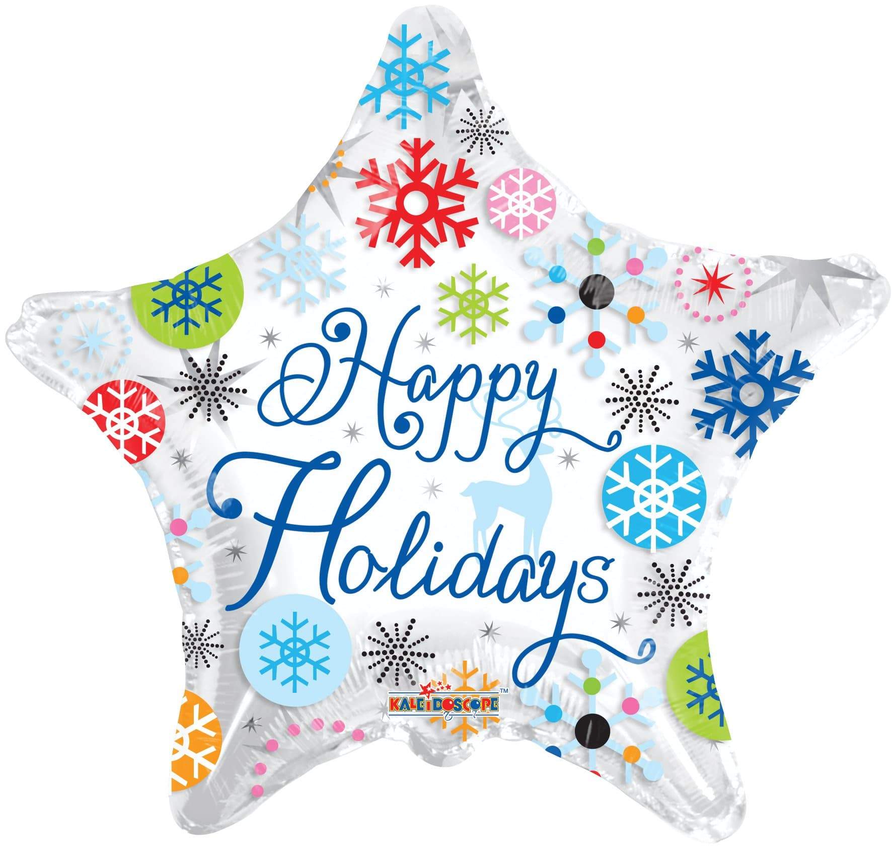 Convergram Mylar & Foil Happy Holidays Snowflakes 18″ Balloon