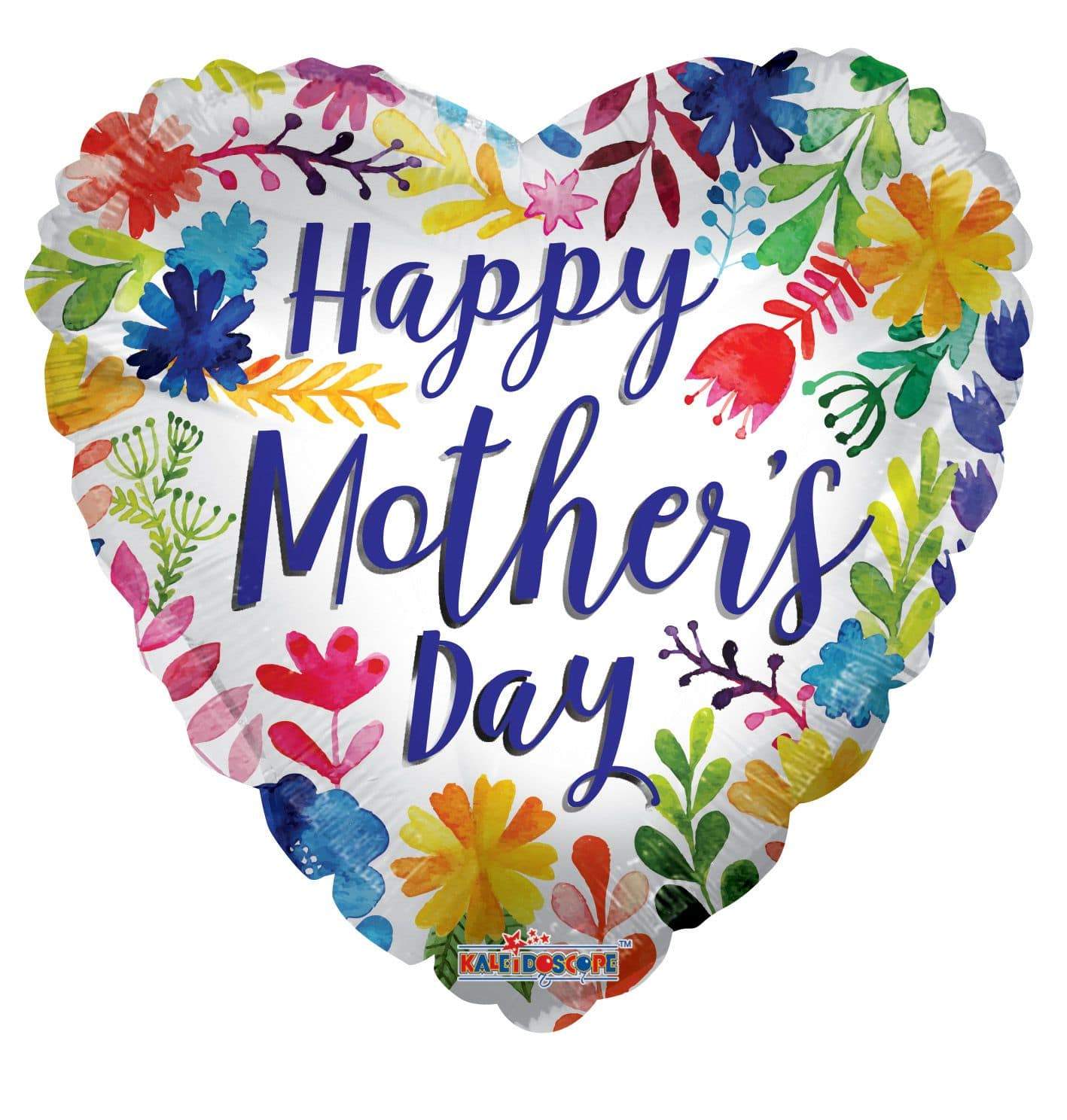 Convergram Mylar & Foil Happy Mother's Day Painted Flowers 18″ Balloon