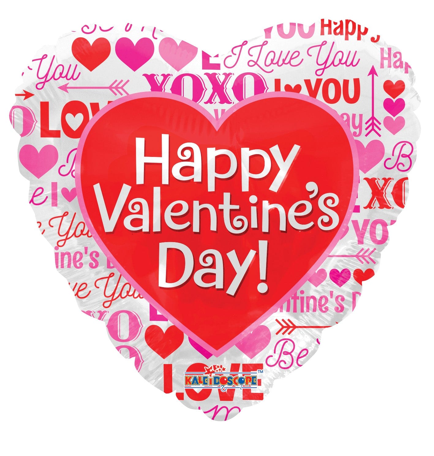 Convergram Mylar & Foil Happy Valentine's Day Love Messages 18″ Balloon