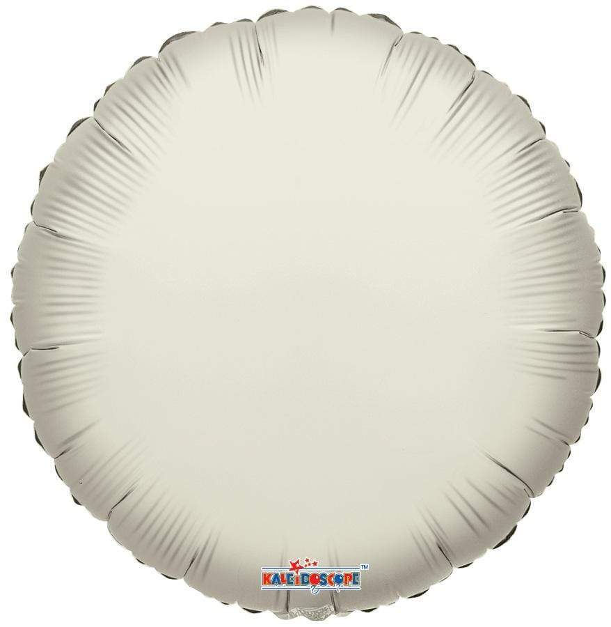 Convergram Mylar & Foil Ivory Round 18″ Metallized Balloon