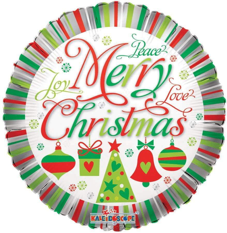 Convergram Mylar & Foil Merry Christmas Peace & Love 18″ Balloon