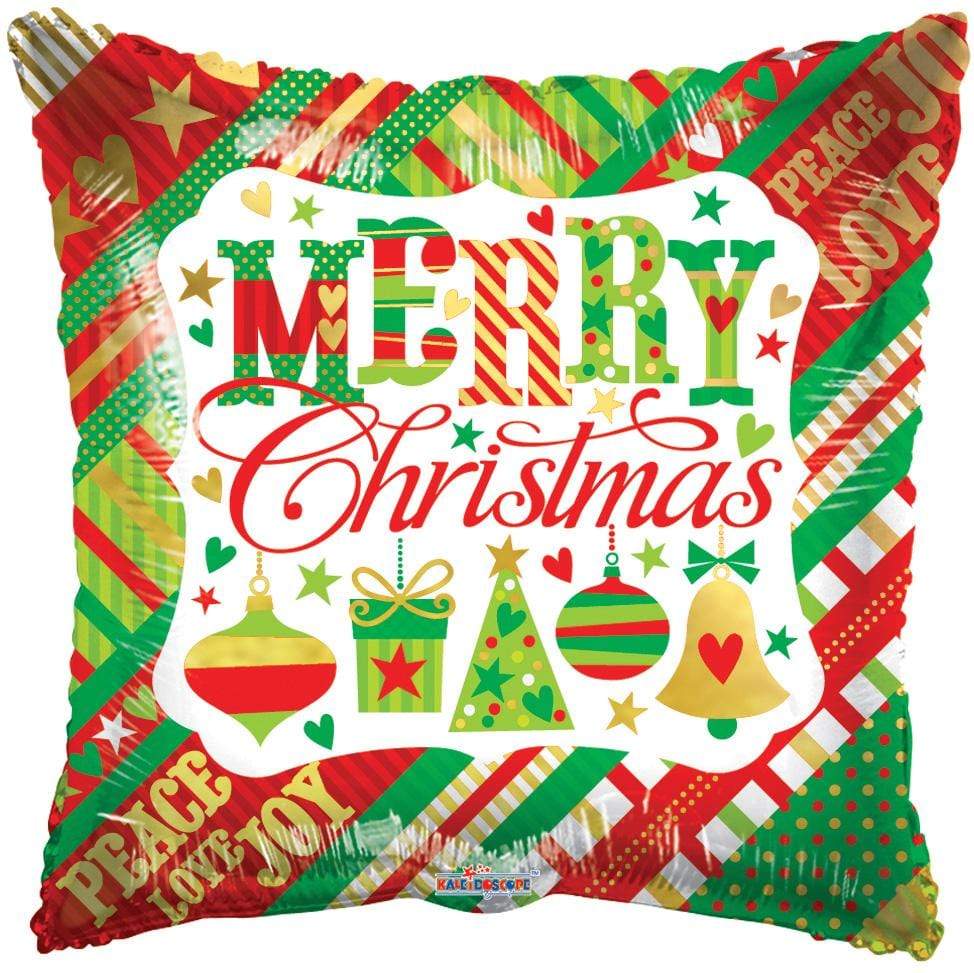 Convergram Mylar & Foil Merry Christmas Small Elements 18″ Balloon