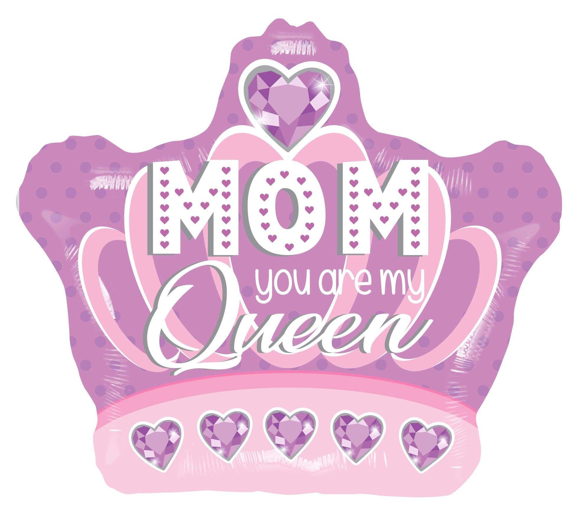 Convergram Mylar & Foil Mom You Are My Queen 18″ Balloon