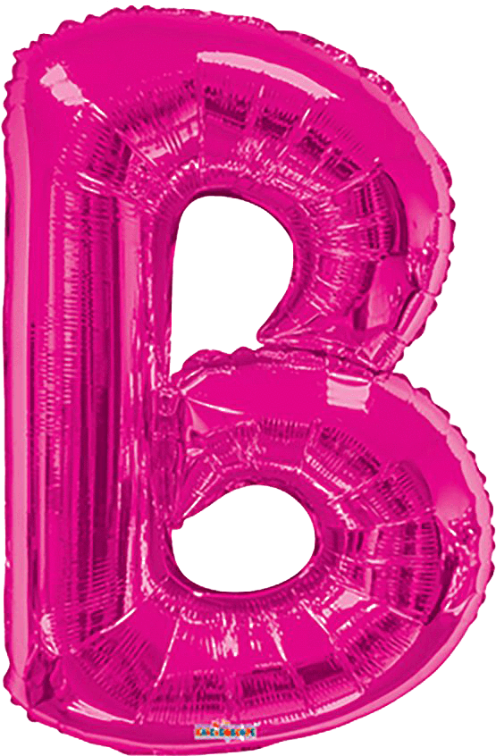 Convergram Mylar & Foil Pink Letter B 34″ Balloon