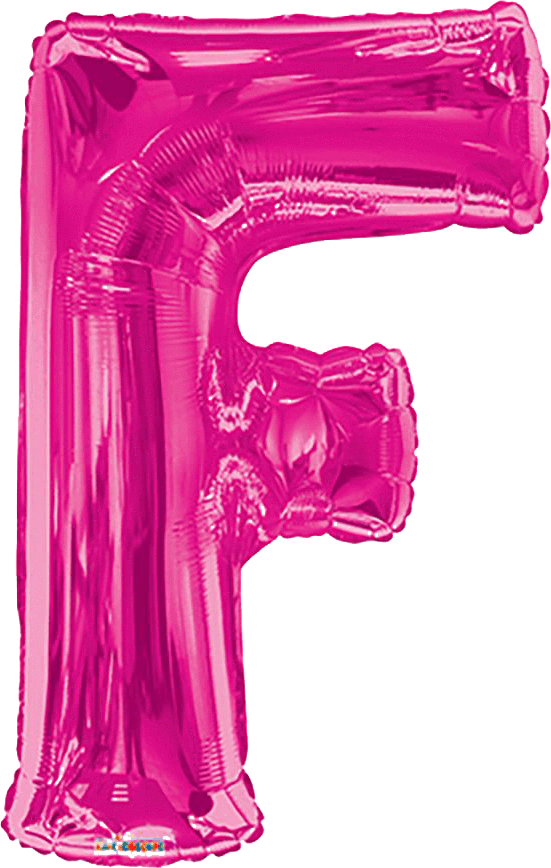 Convergram Mylar & Foil Pink Letter F 34″ Balloon