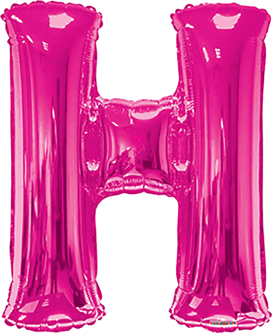 Convergram Mylar & Foil Pink Letter H 34″ Balloon