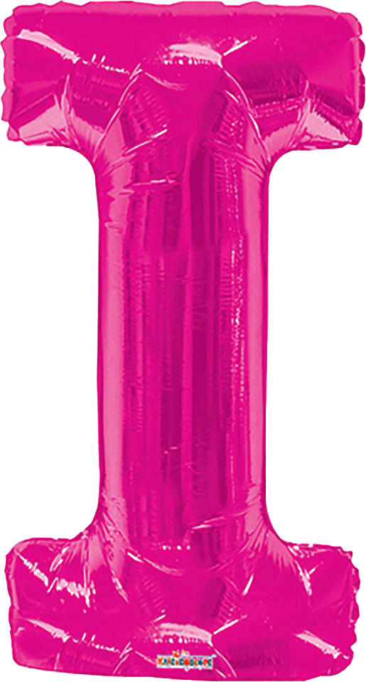 Convergram Mylar & Foil Pink Letter I 34″ Balloon