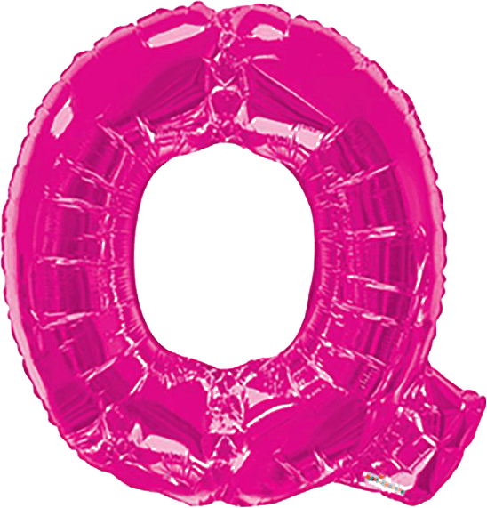 Convergram Mylar & Foil Pink Letter Q 34″ Balloon
